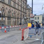 Market Street is now closed to traffic, with the city centre proving extremely difficult to navigate by car at present.