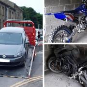 The car seized and the bikes recovered