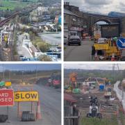 A series of images showing the Transpennine Route Upgrade