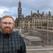 Councillor Matt Edwards in Bradford city centre
