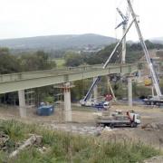 Building work on the bridge in 2002
