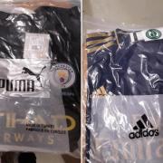 Some of the counterfeit football kits that were seized