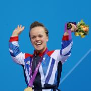 Beaming: Simmonds with her second gold medal
