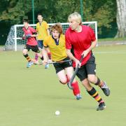 Dennis Valentiner-Branth takes on the Airedale defence for Bingley Bees men