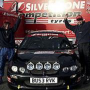 Luke Pinder and co-driver Martyn Taylor