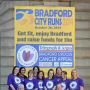 TEAM: Some of the Telegraph & Argus staff taking part in City Runs in aid of the T&A Crocus Cancer Appeal