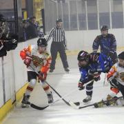 Action from Bradford Bulldogs Under-15s' clash with Sheffield at Bradford Ice Arena