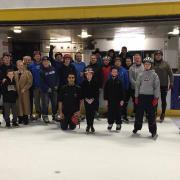 The 20 members who attended Bradford Ice Speed Skating Club's relaunch at Bradford Ice Rink