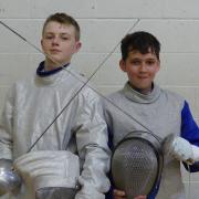 Promising fencers Kieran Goodall and Thomas Baildon