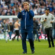GREAT SUPPORT: Stuart McCall applauds the City fans while a section from Millwall run on the pitch – Picture: Simon Davies