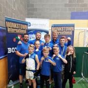 PLEASED AS PUNCH: Laisterdyke's successful team at the Monkstown International Box Cup
