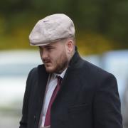 Macauley Stones arrives at Bradford Crown Court charged with breaking another player's jaw during an ice hockey match