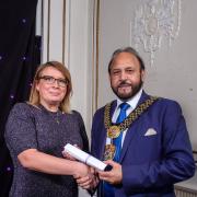 Volunteer category award runner up with the Lord Mayor at the 2017 T&A Community Stars Awards