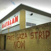 This graffiti has appeared on the side of Matalan’s premises in Mayo Avenue, Bradford.