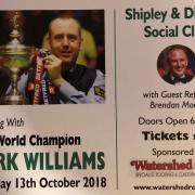 2018 World Snooker Champion Mark Williams is coming to Shipley for a snooker event at the social club