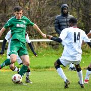 Steeton Reserves (green) won 5-4 in a tight affair against PFC at the weekend in the West Riding County Amateur Football League.
