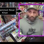 A video still showing Mohammed Nisar Khan in the Whitehall Road service station