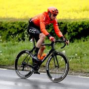 Team CCC's Nathan Van Hooydonck during stage one of the Tour de Yorkshire in 2019. Picture: PA.