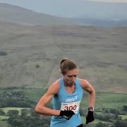 Hebden's Victoria Wilkinson of Bingley Harriers set a record in winning the ladies race at Sedbergh Gala Fell Race. Picture: Jim Davis