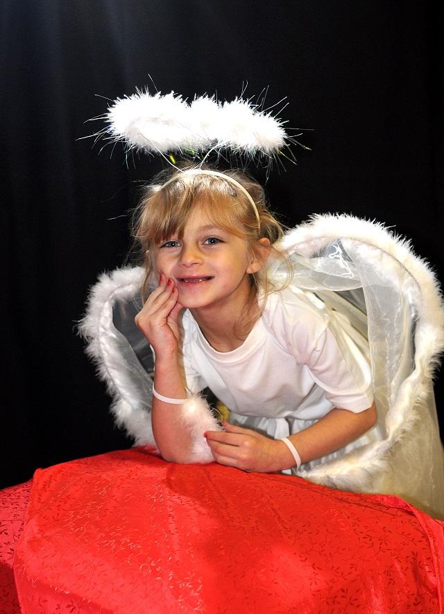 Aleesha Gresswell stars as the Angel in Little Angel Gets Her Wings at Trinity and All Saints Primary school in Bingley