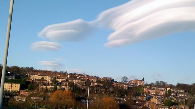 Saw these spaceship clouds over Baildon from my office window - Amazing!
Regards
Tracy Wood