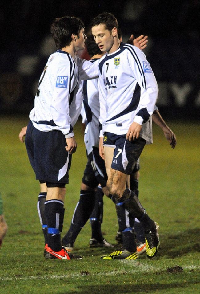 Wayne Brooksby, right, is back in contention for Guiseley this weekend