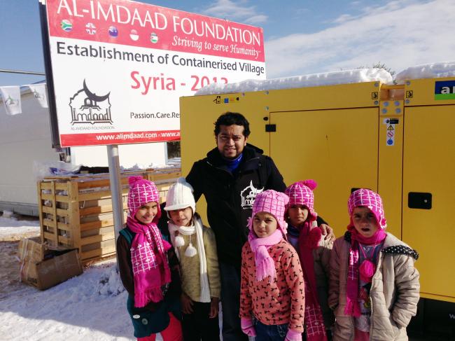 Abdul Ahad with Syrian refugee children in Turkey
