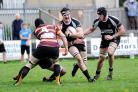 Dan Temm shows his determination while playing in Otley colours