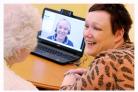 Wendy Selby, of Ashville Care Home with the Telehealth link