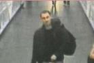 The CCTV image released by police of a man wanted in connection with car theft