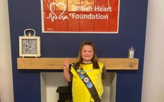 Minnie Wilson is going above and beyond when it comes to her charity badge from 1st Oakworth Brownies. Picture: Lisa Wilson