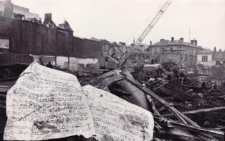 Rubble of the old Kirkgate Market when it was demolished in November 1973