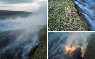 Photos shared by the fire service show the scale of the latest incident on Marsden Moor