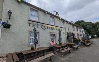 Outside The Queen's Head at Askham