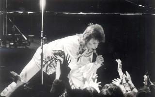 David Bowie performing at St George's Hall in 1973