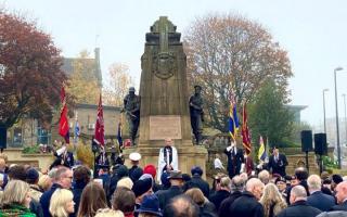 Hundreds gathered at Bradford Cenotaph for the Remembrance Service in 2022