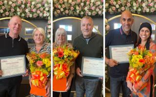 Some of the Bradford district foster carers praised at the event