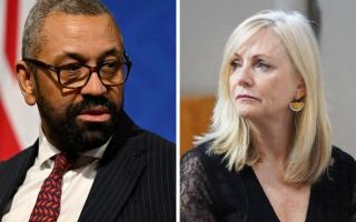 Home Secretary James Cleverly and West Yorkshire Mayor Tracy Brabin