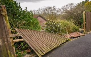 Strong winds can cause severe damage to fences.