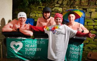 Matthew Greenwood (left) has been raising money for the Children's Heart Surgery Fund (CHSF) after his daughter Lauren (pictured) had open heart surgery when she was born