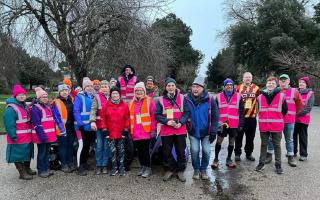 Some of the parkrunners at Roberts Park in Saltaire. Pic: Liz Robinson