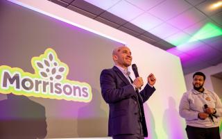 Rami Baitiéh, CEO of Morrisons, speaks at Bradford 2025's launch of the 2024 programme
