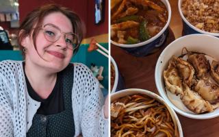 Natasha Meek tucks into Chinese cuisine at Moon Tea Chinese Cafe in Greengates, Bradford