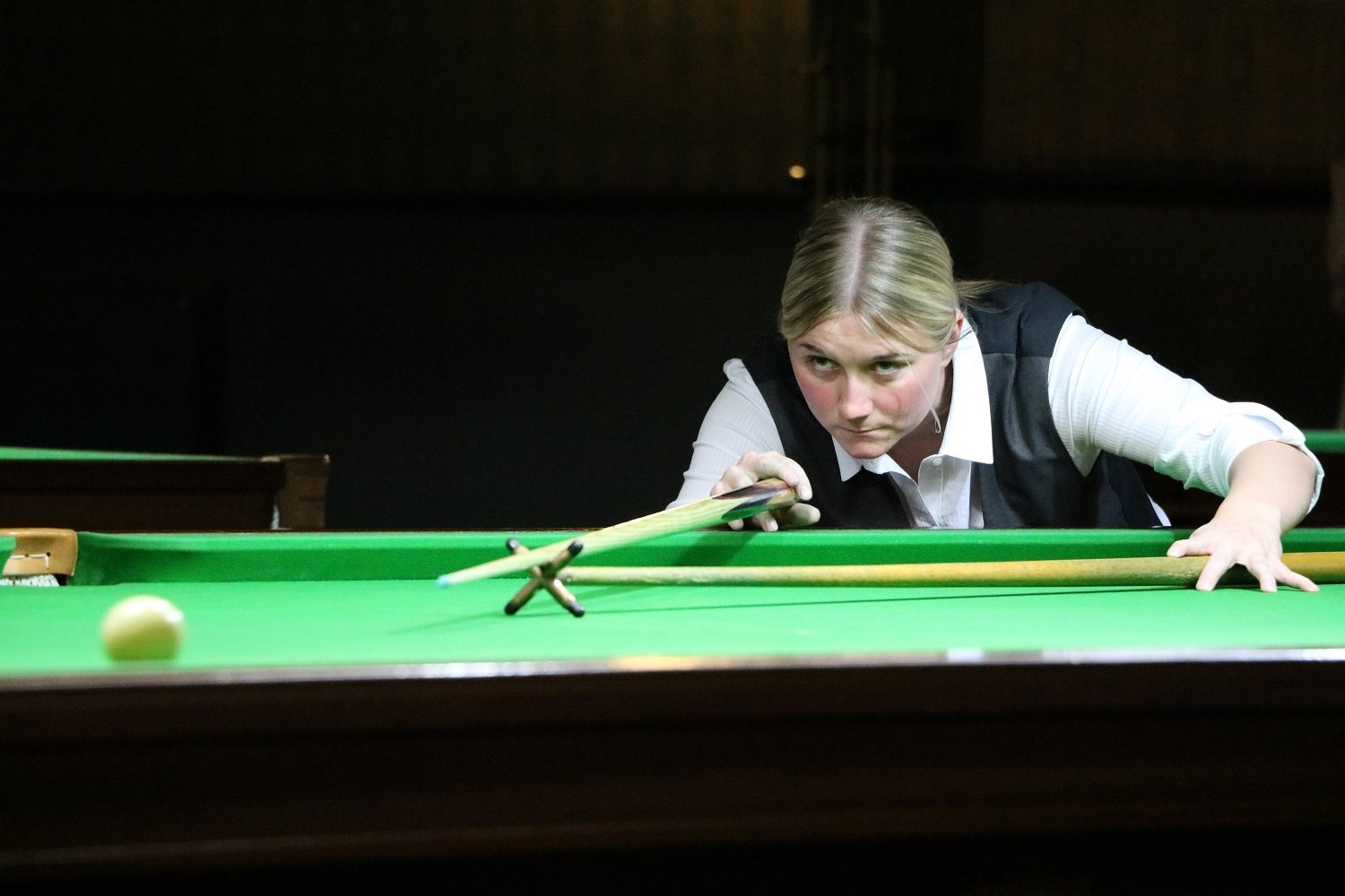 Rookie Granger has a ball on the baize Bradford Telegraph and Argus