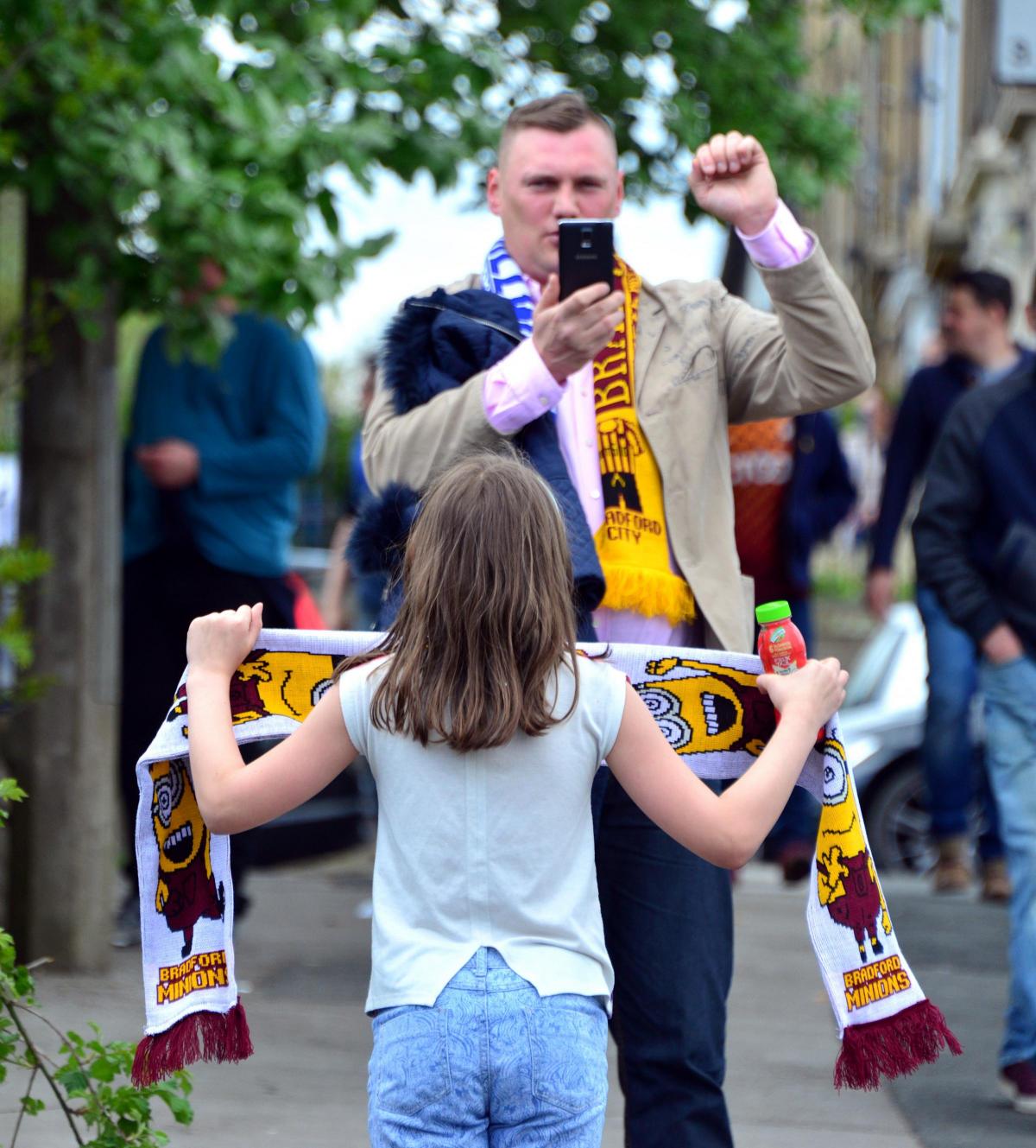 Pre-match scenes around Valley Parade ahead of today's big play-off match