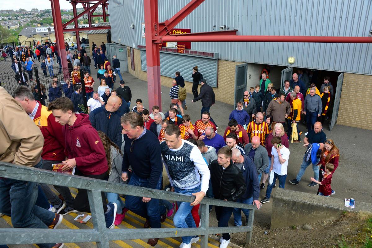Despondent City fans drift away from Valley Parade after today's defeat to Millwall