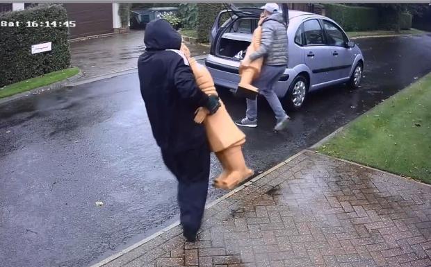 Bradford Telegraph and Argus: RAID: Two thieves stole a pair of Terracotta Army soldier statues from the driveway of a house in Menston