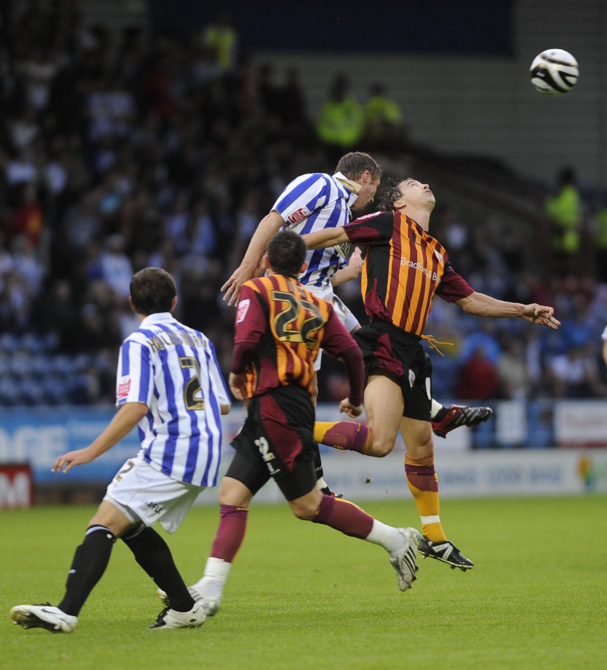 Carling Cup action from Huddersfield v City