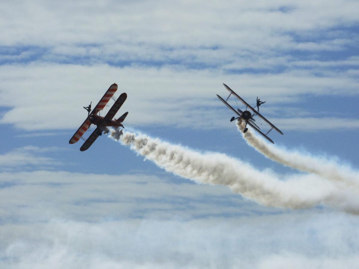 Breitling Wingwalkers at the Blackpool Airshow 2017. Picture by Flash Taylor.