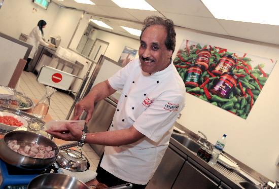 Chef Mohammed Aslam launches his new Aagrah cooking sauce range at Tesco